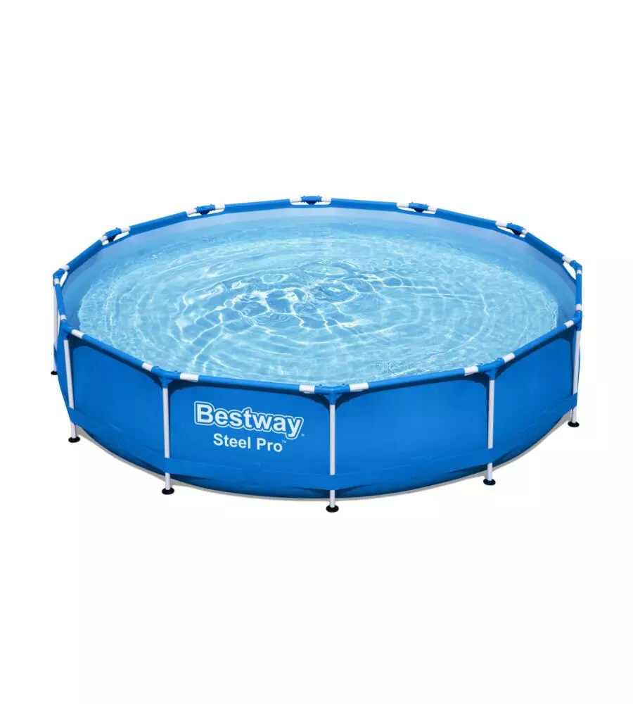 Piscina fuori terra rotonda bestway "steel pro" 366x76 con pompa e filtro a cartuccia - cod. 56681